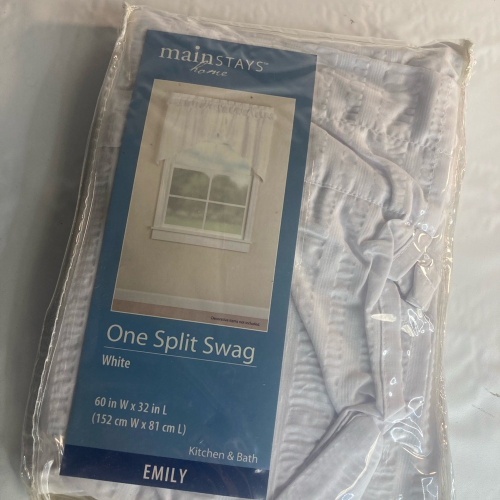 MAINSTAYS HOME Emily One Split Swag White [60" W × 32" L] New